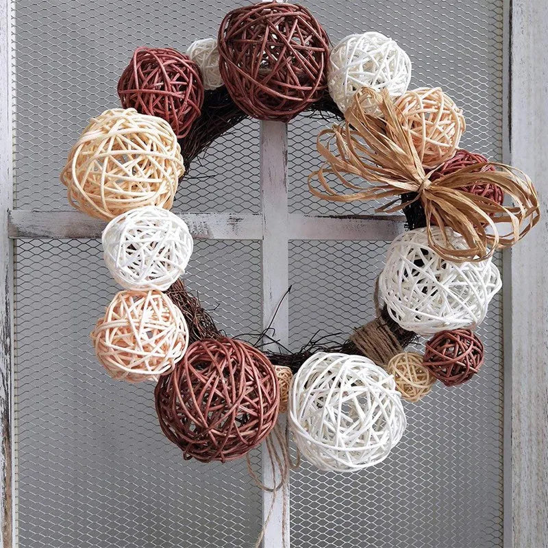 21 Pcs/Lot Mixed 3 Colors Rattan Balls Vase Decoration