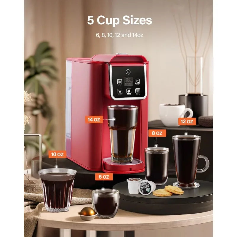 Hot and Iced Coffee Machine for K Cup Pods & Ground Coffee