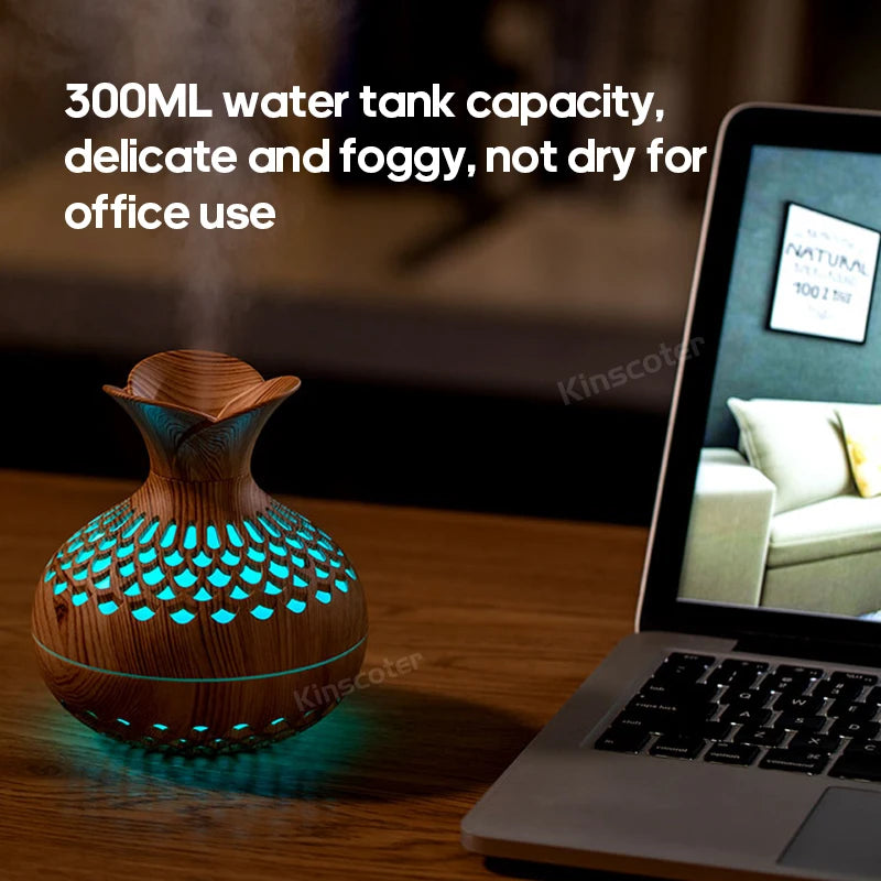 Wood Grain Humidifier Aroma Diffuser