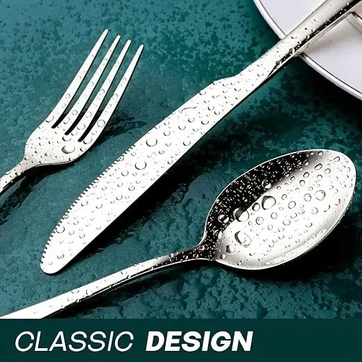 24pcs Elegant Stainless Steel Flatware Set
