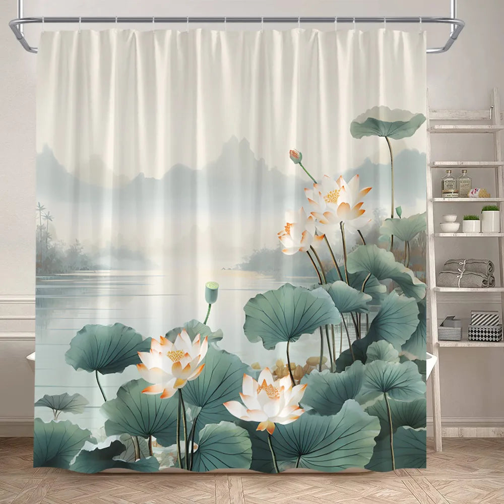 Lotus Shower Curtains