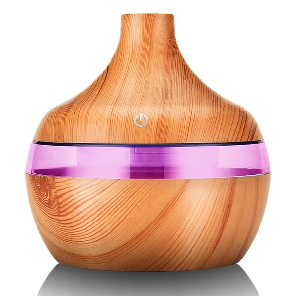 Essential Aroma Oil Diffuser Ultrasonic Wood Grain Humidifier