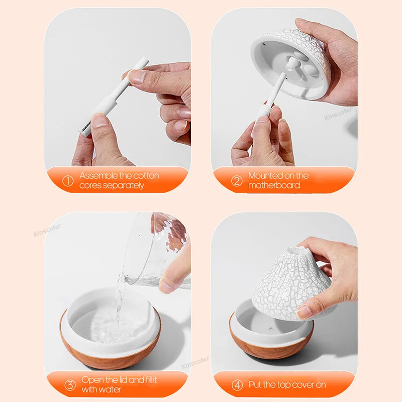 Volcano Air Humidifier 300ml Desktop Water Mist Diffuser