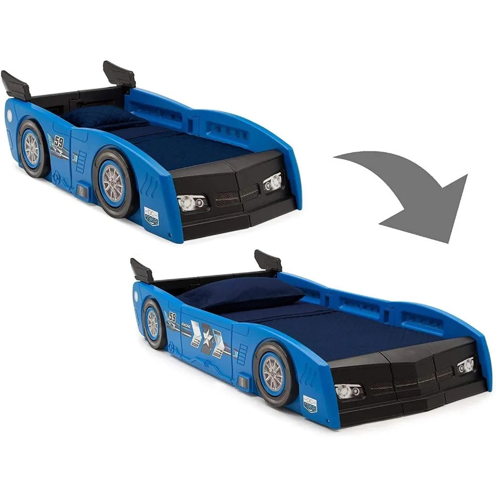 Grand Prix Race Car Toddler-to-Twin Bed, Blue