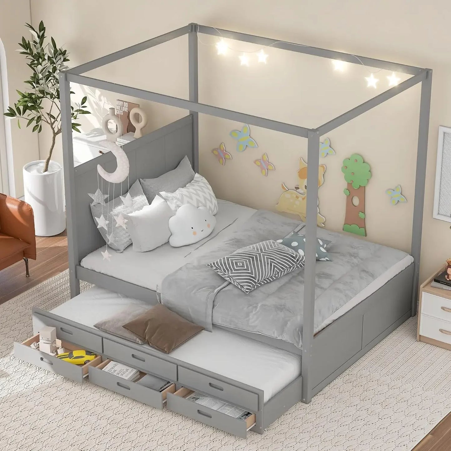 Platform Bed With Twin Trundle