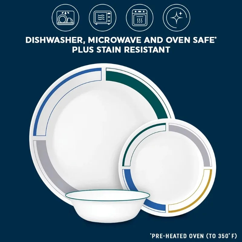 Color Block 12-pc Dinnerware Set