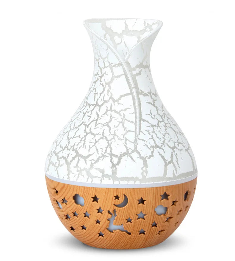 7 Colors Cracked Vase Air Humidifier Diffuser