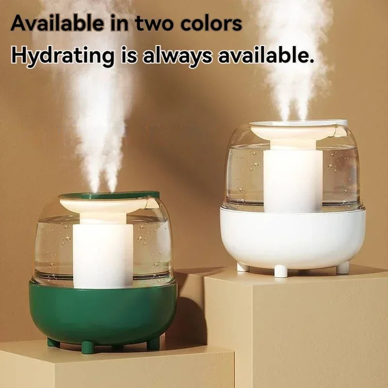 5L large capacity humidifier usb double fog spray low noise home bedroom office night light essential oil diffuser