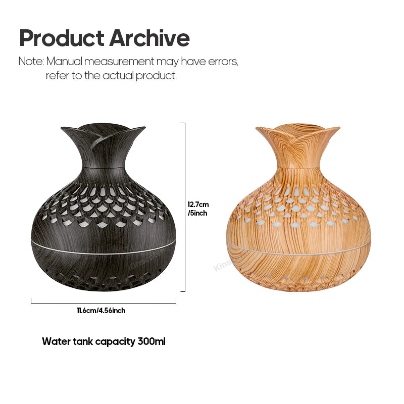 Wood Grain Humidifier Aroma Diffuser