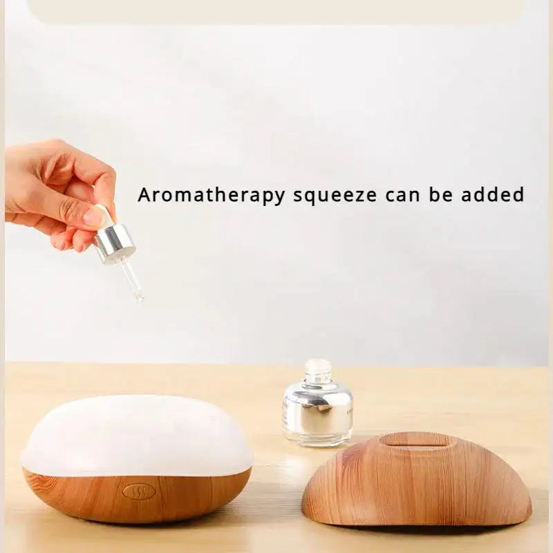 7 colores Fire Flame Wood grain aromatherapy Diffuser
