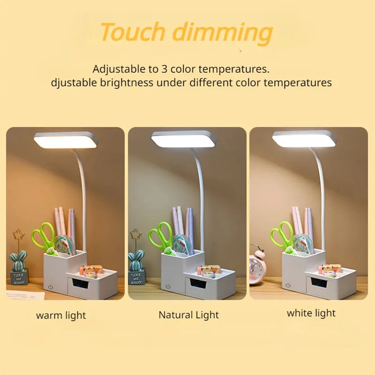 Reading Lamp Eye Protection With Pen Holder Bedside Lamp Book Night Light