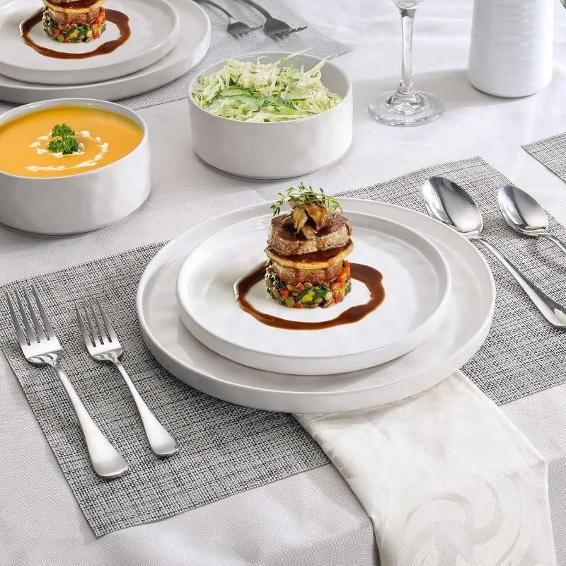 Stoneware Speckled Dishes Set for Kitchen Dining