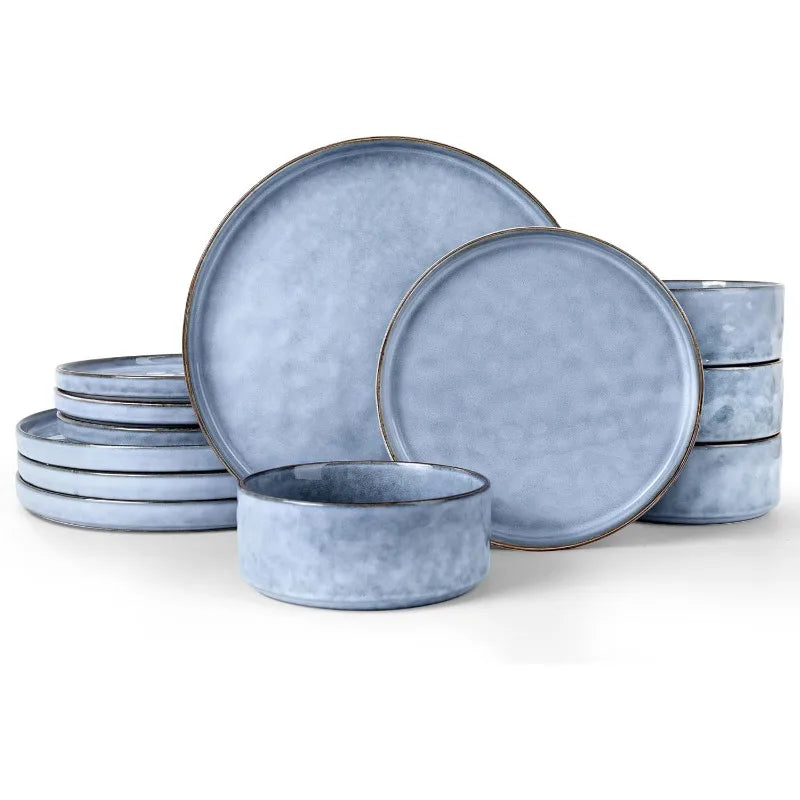 Stoneware Speckled Dishes Set for Kitchen Dining
