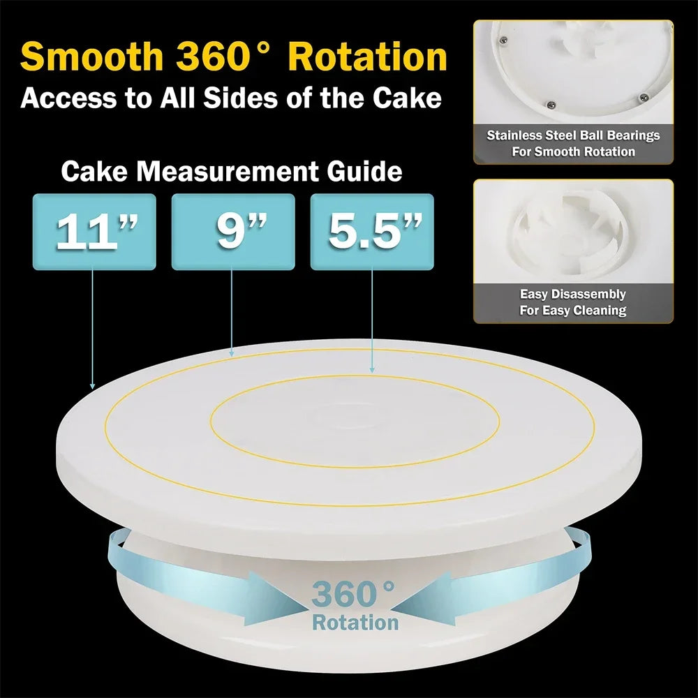 6pcs Cake Turntable Decorating Kit