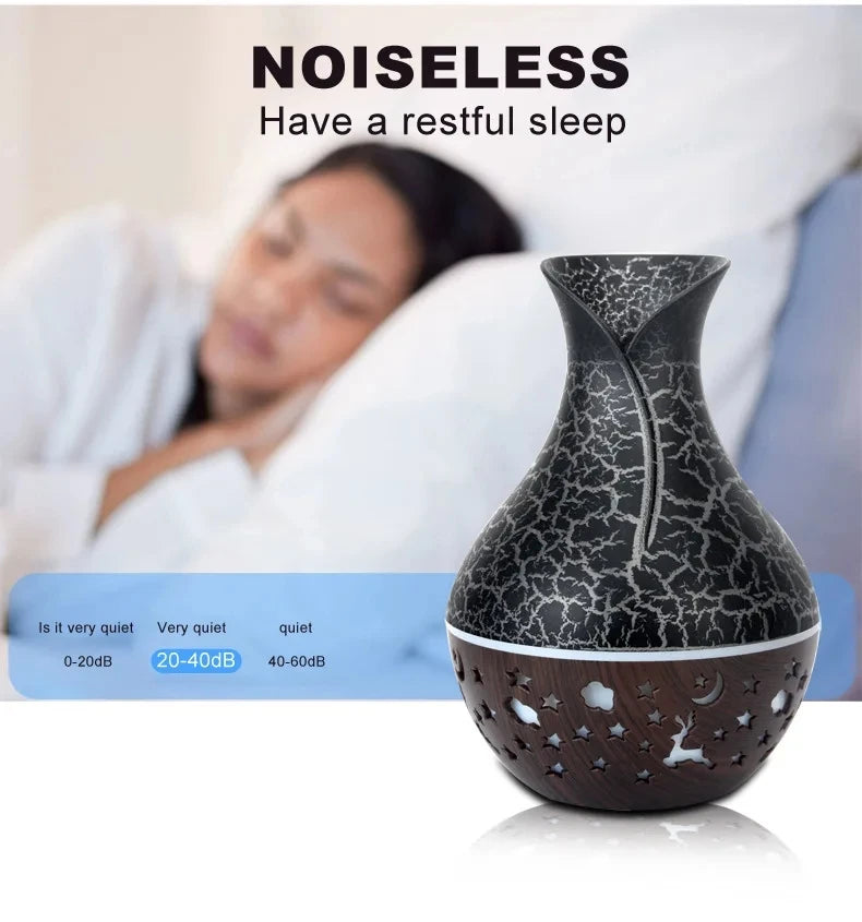 7 Colors Cracked Vase Air Humidifier Diffuser