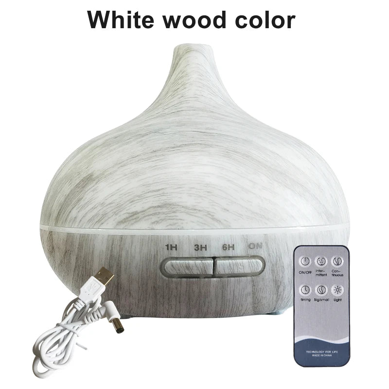 550ml Essential Oil Diffuser with 7 Color LED Lights & Remote Control