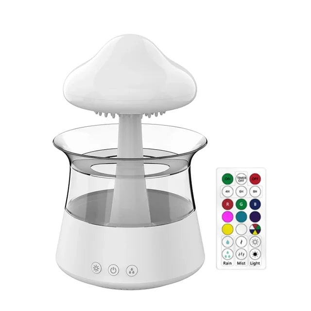 Mushroom Rain Air Humidifier Rain Cloud Design Colorful Night Light