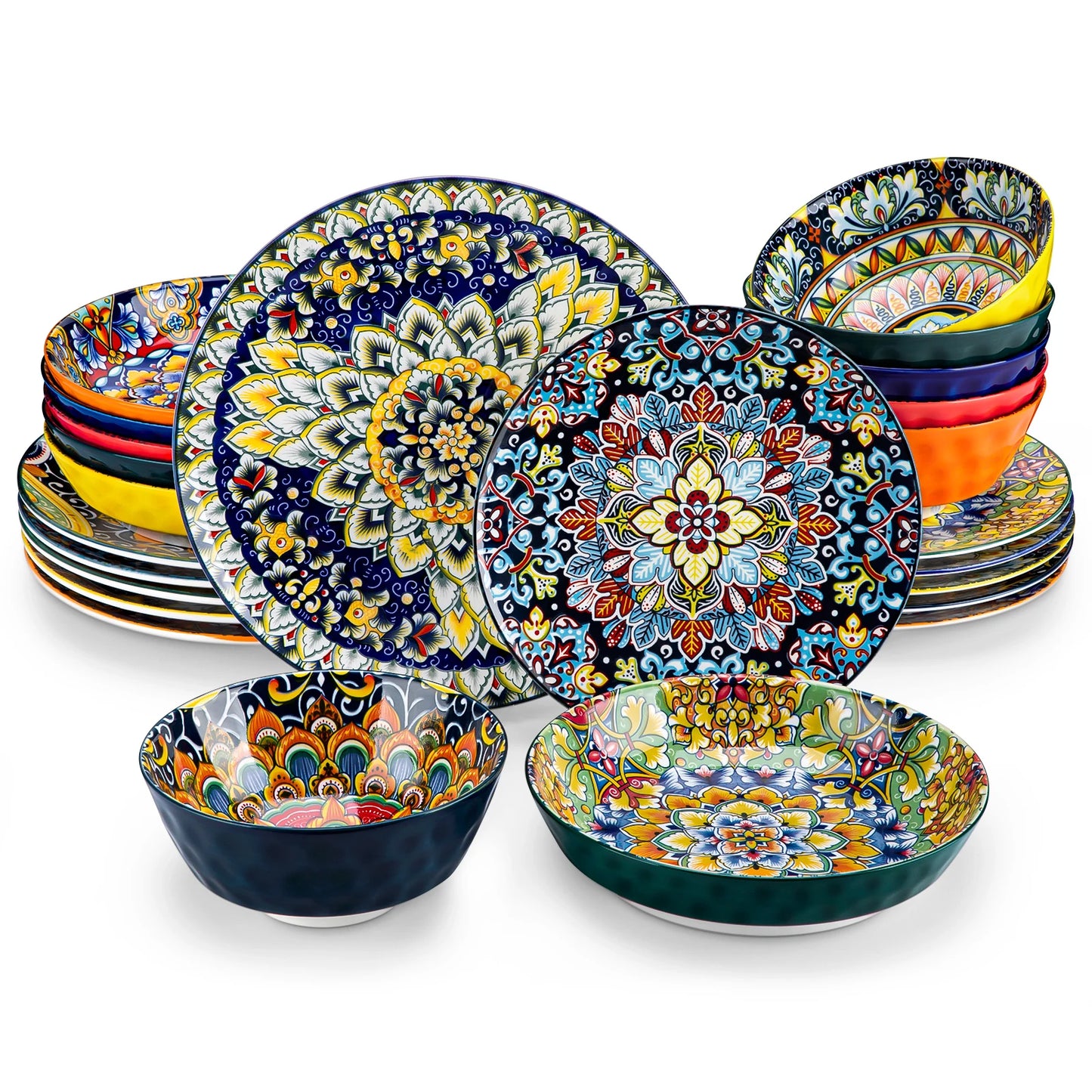 24 Piece Ceramic Dinnerware Set