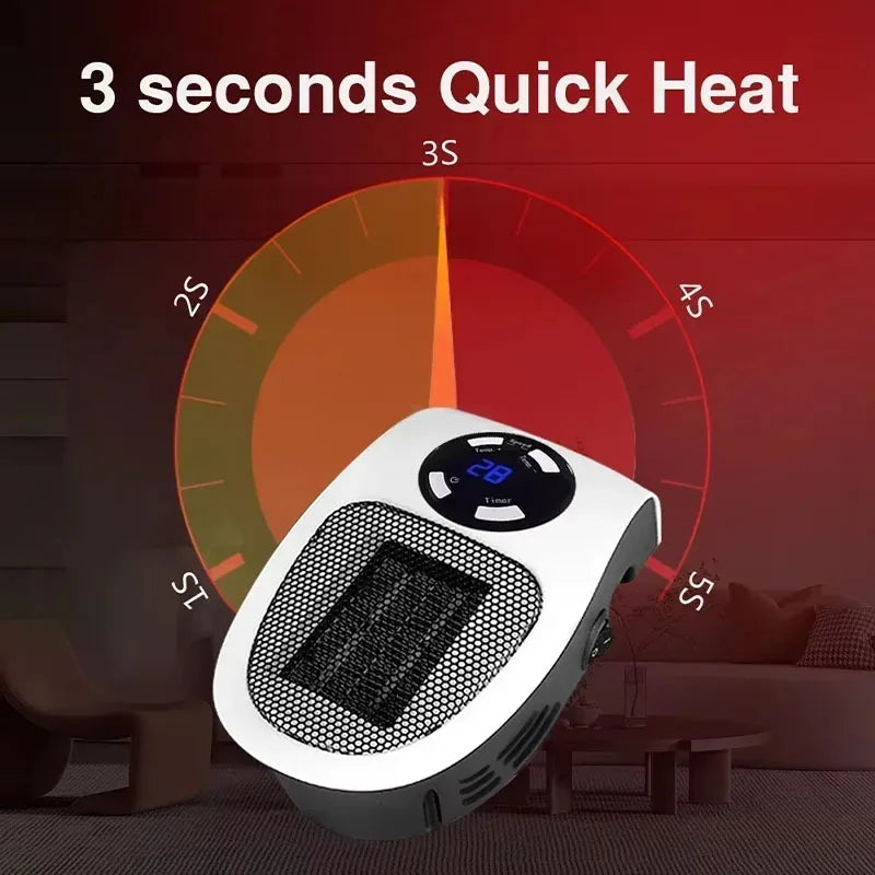 Heater Portable Electric Heater Plug-in Wall Mounted
