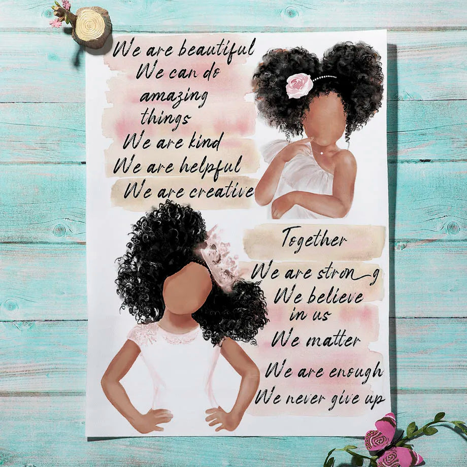 Black Cute Girl Ballet Castle Crown Wall Art Canvas Painting Nordic Posters And Prints Wall Pictures Baby Kids Room Decor