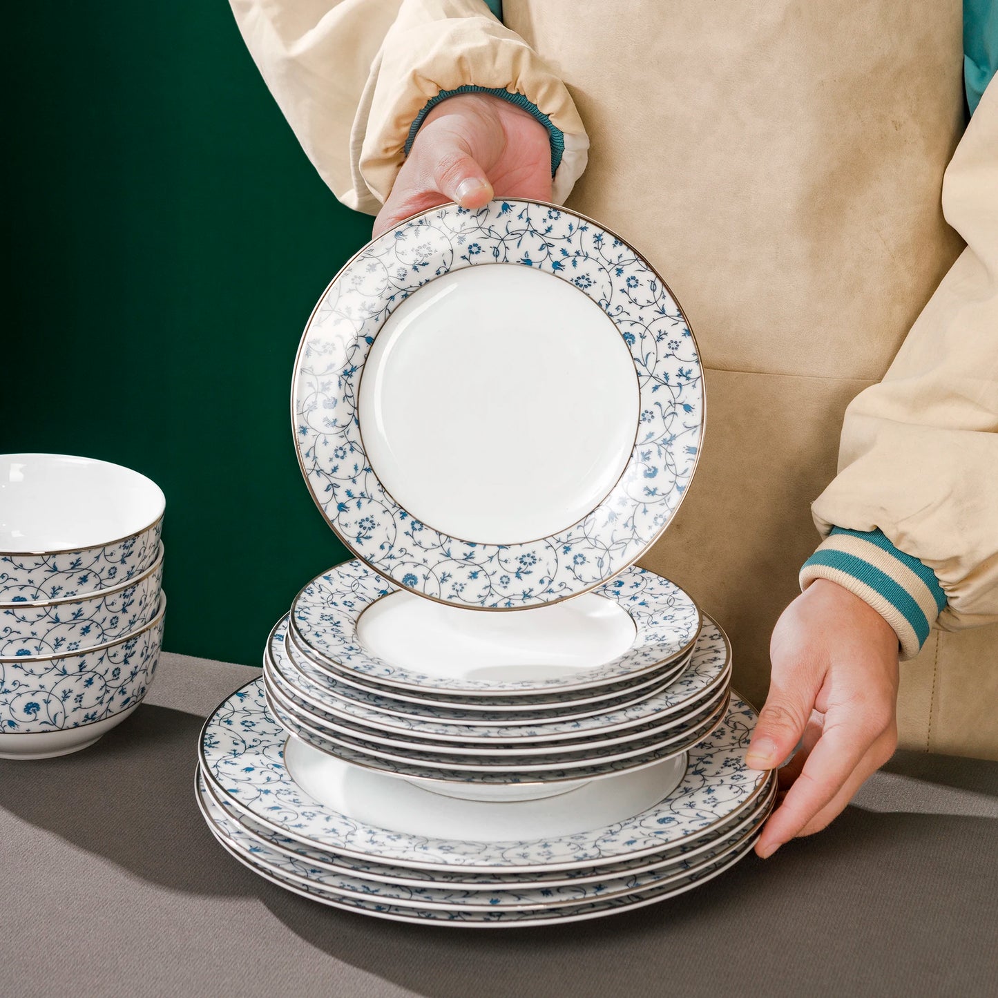 20 Pieces Ceramic Dinnerware Set