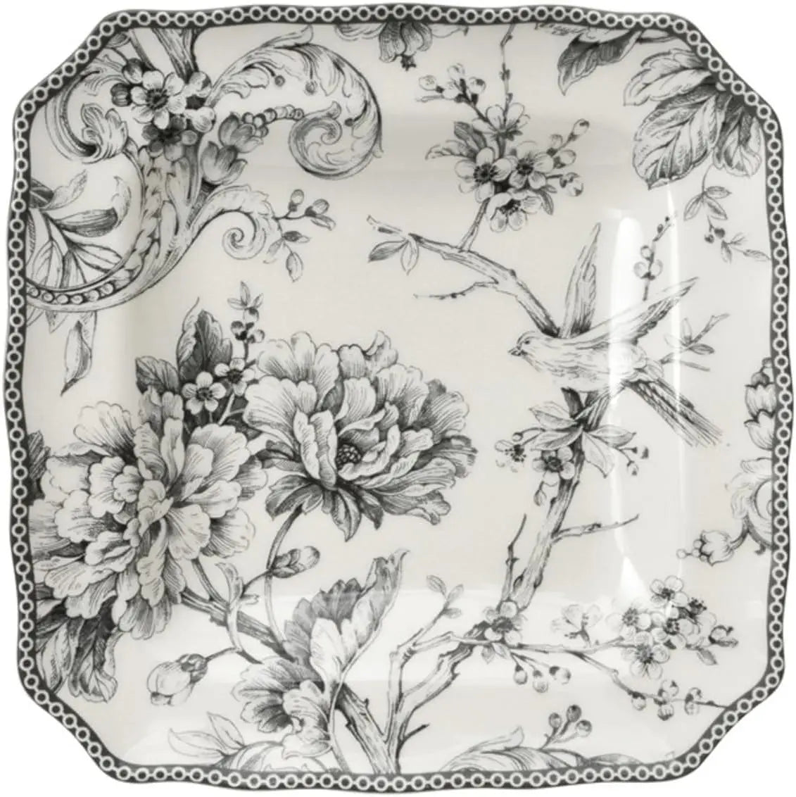 White and Grey Porcelain Dinnerware Set