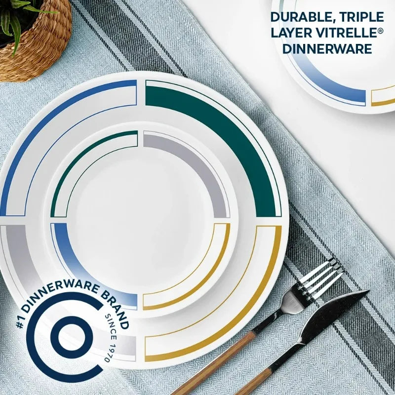 Color Block 12-pc Dinnerware Set