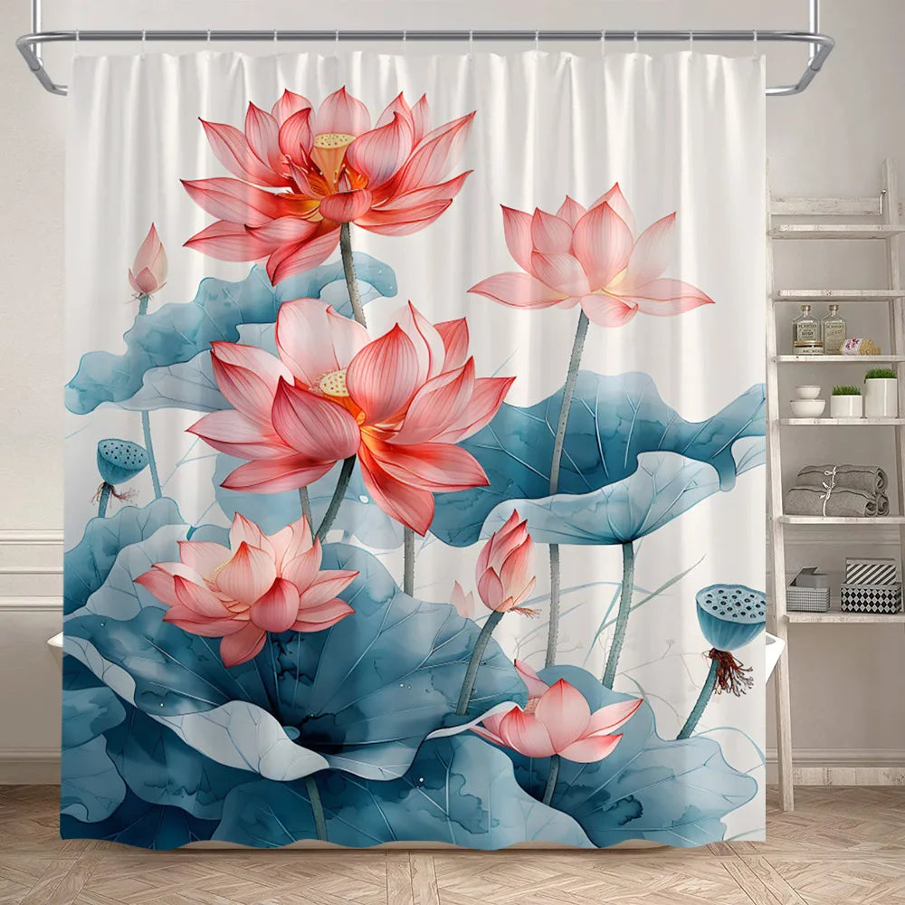 Lotus Shower Curtains