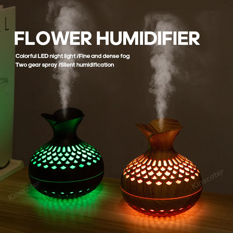 Wood Grain Humidifier Aroma Diffuser
