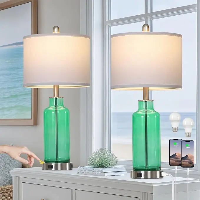 26 Coastal Glass Dimmable Touch Lamps