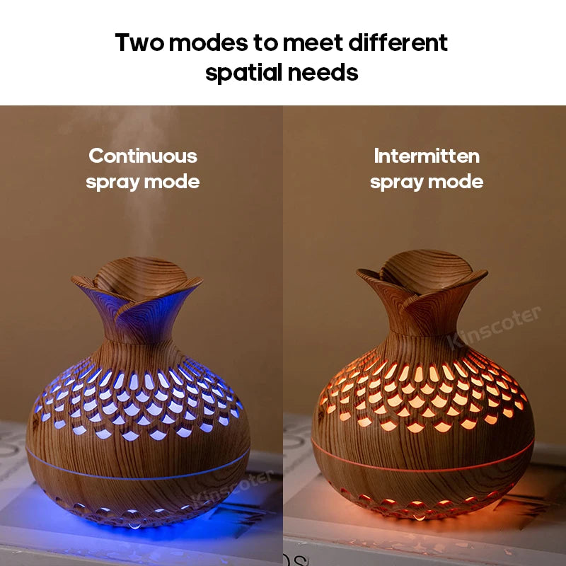 Wood Grain Humidifier Aroma Diffuser