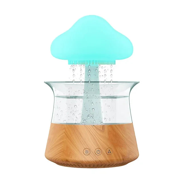 Mushroom Rain Air Humidifier Rain Cloud Design Colorful Night Light