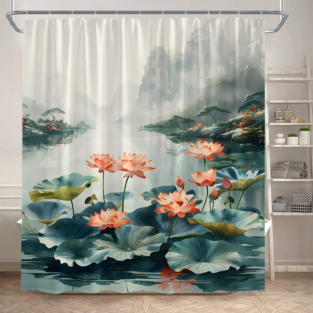 Lotus Shower Curtains