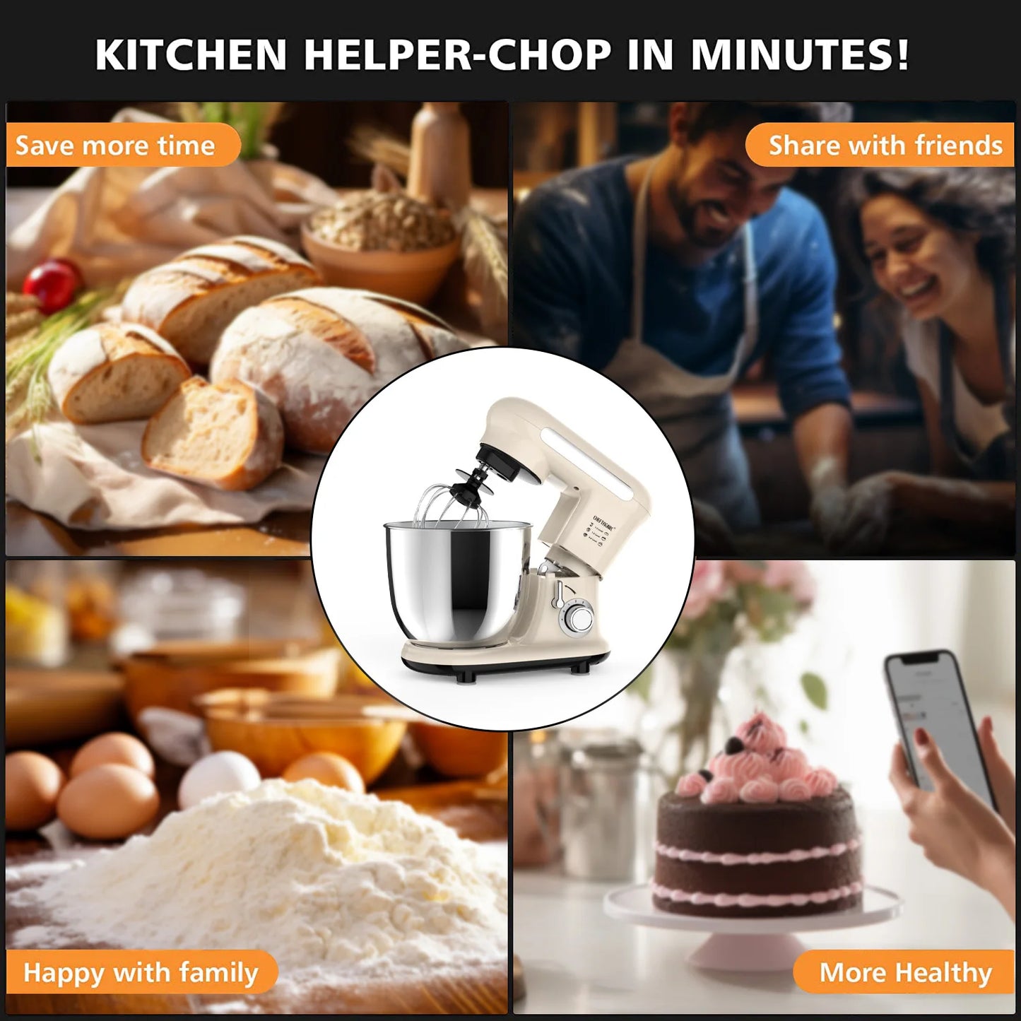 Tilt-head Kitchen Electric Dough Mixer