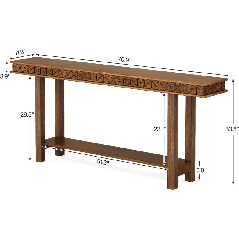 Wood Extra Long Console Table.