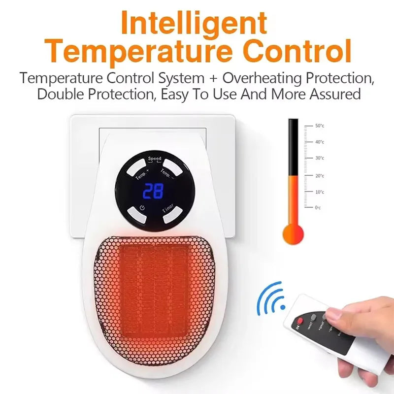 Heater Portable Electric Heater Plug-in Wall Mounted