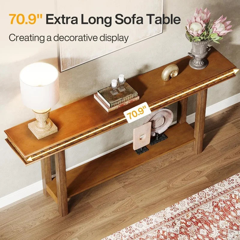 Wood Extra Long Console Table.