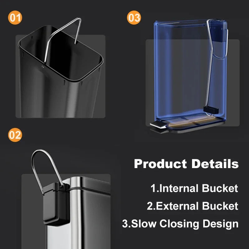 Capacity Trash Kitchen Slit Kitchen Recycling Can