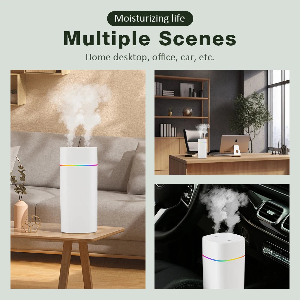 600ml Water Air Humidifier Fog Steam Spray Aroma Diffuser