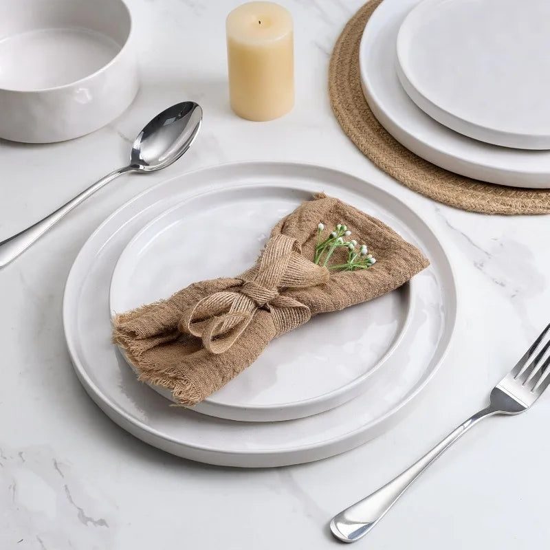 Stoneware Speckled Dishes Set for Kitchen Dining