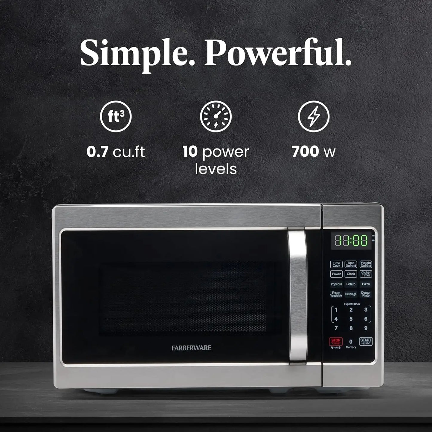 Countertop Microwave 700 Watts, 0.7 Cu. Ft.