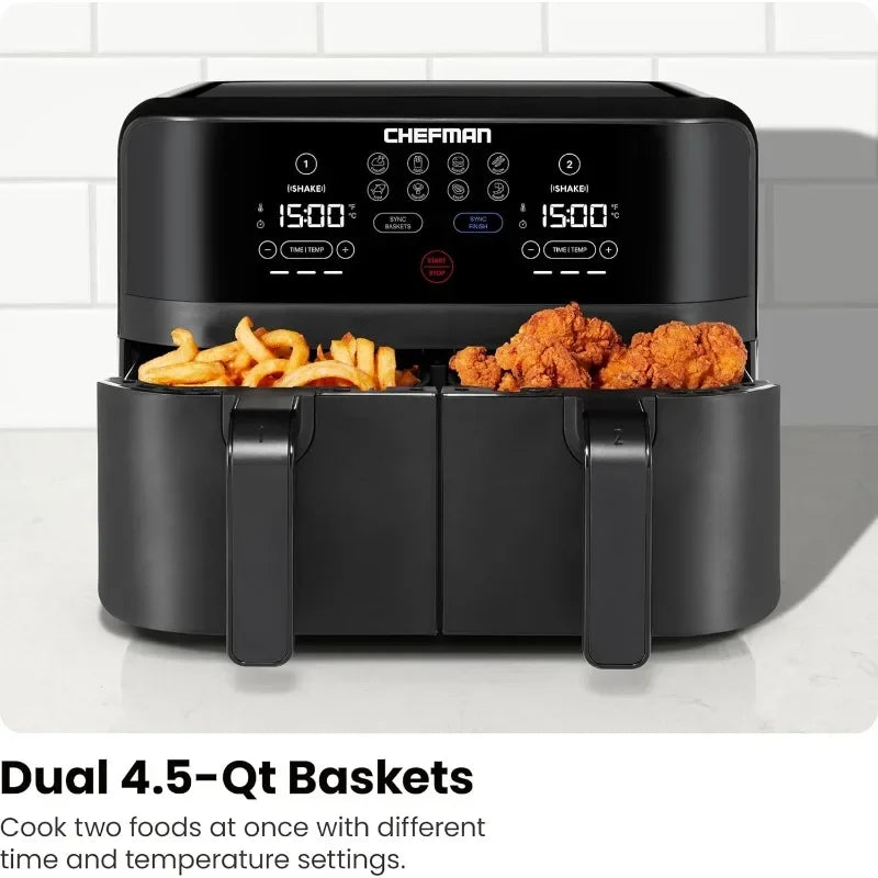 6 Quart Dual Basket Air Fryer -