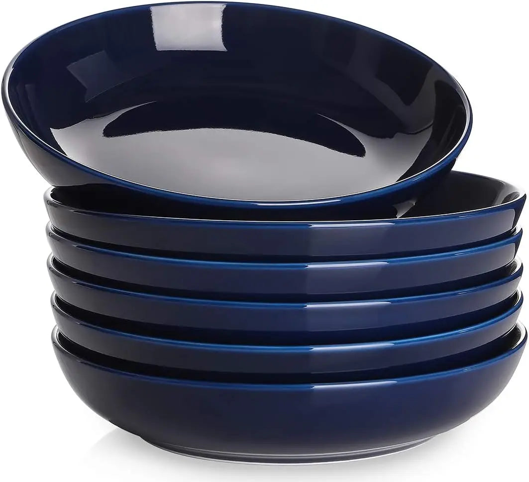 White Porcelain Pasta, Salad, and Soup Bowls