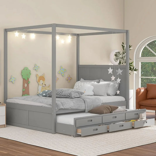 Platform Bed With Twin Trundle