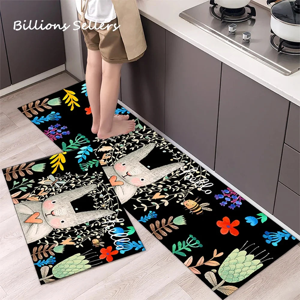 Long Kitchen Carpet for Floor Home Entrance Doormat Bedroom Living Room Decor Bedside Rug Hallway Balcony Bathroom Anti-Slip Mat
