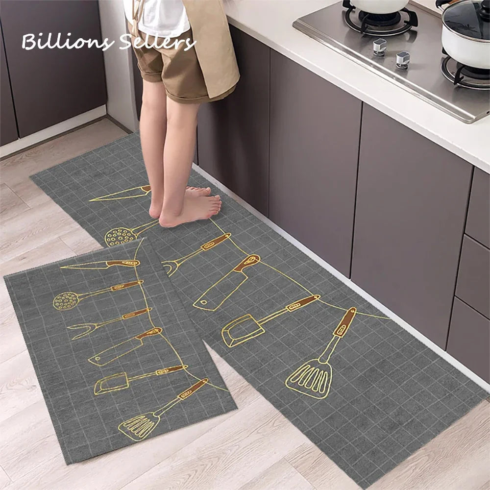 Long Kitchen Carpet for Floor Home Entrance Doormat Bedroom Living Room Decor Bedside Rug Hallway Balcony Bathroom Anti-Slip Mat