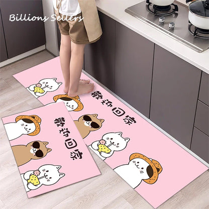 Long Kitchen Carpet for Floor Home Entrance Doormat Bedroom Living Room Decor Bedside Rug Hallway Balcony Bathroom Anti-Slip Mat