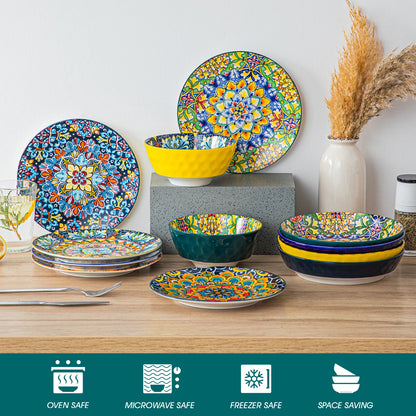 24 Piece Ceramic Dinnerware Set