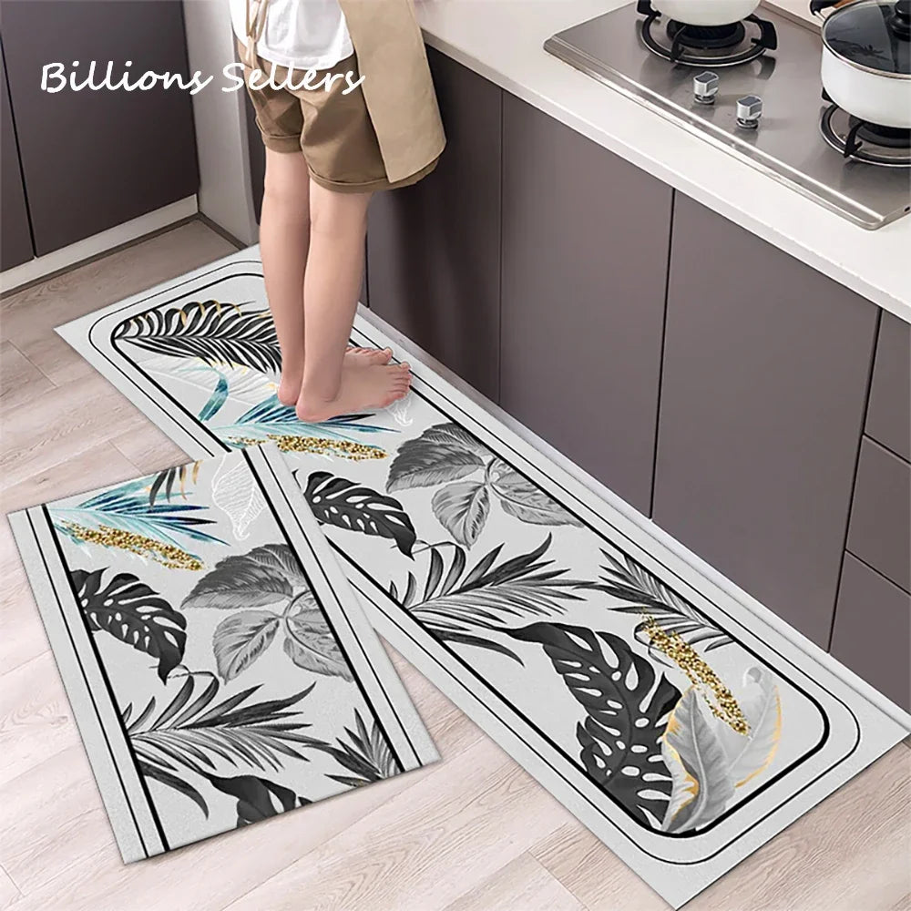 Long Kitchen Carpet for Floor Home Entrance Doormat Bedroom Living Room Decor Bedside Rug Hallway Balcony Bathroom Anti-Slip Mat