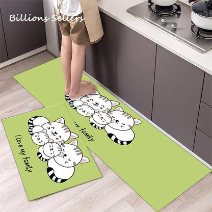 Long Kitchen Carpet for Floor Home Entrance Doormat Bedroom Living Room Decor Bedside Rug Hallway Balcony Bathroom Anti-Slip Mat